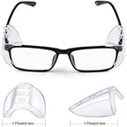 8 Pairs Eye Glasses Side Shields, Flexible Slip on Side Shields for Safety Glasses Fits Small to Large Eyeglasses Universal