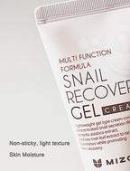 MIZON Set of Two Snail Recovery Gel Cream Snail Mucin for Fine Lines Skin Elasticity Moisture Fragrance-Free Korean Skincare(45ml 1.52 fl.oz -Pack of 2)