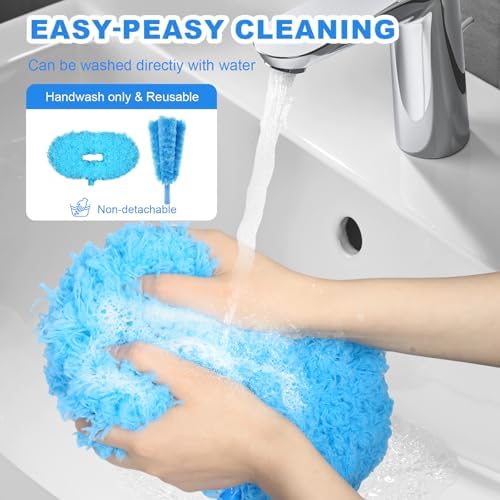 Storystore Ceiling Fan Cleaner Duster - Adjustable Duster with Extension Pole,Dusters for Cleaning Fan Blade, Walls and Cobweb (Blue)