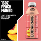 BODYARMOR LYTE Sports Drink Low-Calorie Sports Beverage, Peach Mango, Coconut Water Hydration, Natural Flavors With Vitamins, Potassium-Packed Electrolytes, Perfect For Athletes, 16 Fl Oz (Pack of 12)