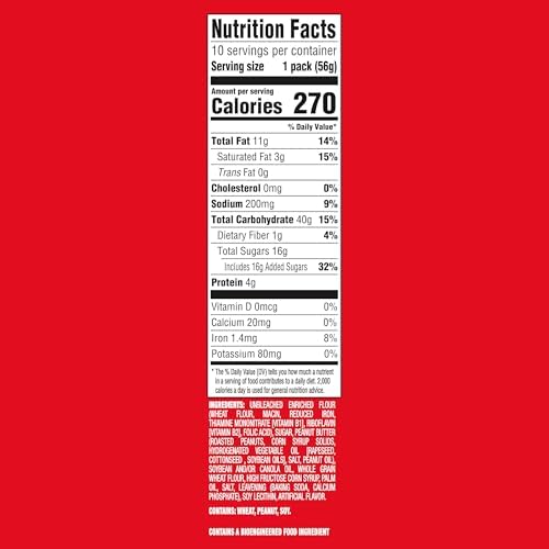 Nutter Butter Peanut Butter Sandwich Cookies, 10 Snack Packs (4 Cookies Per Pack)