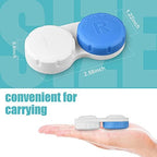 Lasiyanor 12PCS Colorful Contact Lens Case, Contact Lens Immersion Kit, Leak-Proof Packaging, Suitable for Outdoor Mini Contact Lens Case Screw Top