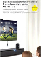 Docooler GT69 Wireless BT Audio Receiver + Transmitter 2-in-1 Audio Adapter Support TF Card Playback Support 3.5mm Audio HD Display Real-time Display of Usage Status 10m Transmission Black