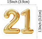 50 PCS Edible 21st Birthday Cupcake Toppers Gold Wafer Paper Sweet 21 Hello 21 Cake Toppers Edible 21st Birthday Party Decorations for 21 Years Theme Twenty One Party Decorations Supplies
