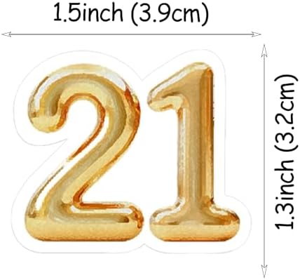 50 PCS Edible 21st Birthday Cupcake Toppers Gold Wafer Paper Sweet 21 Hello 21 Cake Toppers Edible 21st Birthday Party Decorations for 21 Years Theme Twenty One Party Decorations Supplies
