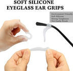 YMCCOOL 20 Pairs Eye Glasses Ear Grippers Anti-Slip Holder with 3pcs Adjustable Glasses Strap, Sports Rope Eyewear Retainer