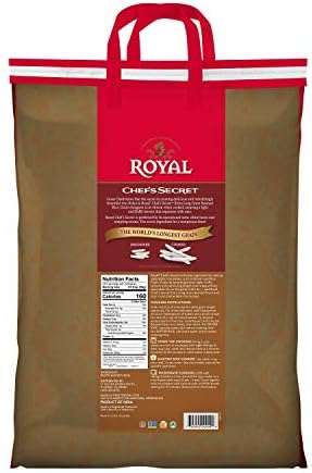Royal Chef's Secret Basmati Rice - Premium Extra Long Grain White Rice, 20 lb Bag
