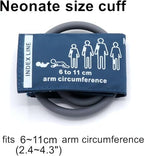 NIBP PU Cuff with BP12 Connector for Neonate 6-11cm, Reusable Single Tube Replacement BP Cuff with Inner Airbag for Blood Pressure Monitor Machine