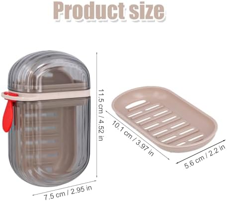 2pcs Travel Soap Case, Leakproof Soap Container with Lid, 2 Styles Portable Compact Bar Box Holder, Travel Essentials Shower Dish Saver Accessories for Vacation Gym Camping Bathroom(Gray, White)