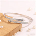 Dainty Rhinestones Stainless Steel Arrow Bracelet for Women, Waterproof Couple Bracelet Jewelry For Women Gift
