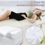 Disposable Bed Sheets 100 Pcs 31" x 71" Massage Table Sheets Non Woven Fabric SPA Bed Cover Breathable for Massage Beauty Tattoos(White)
