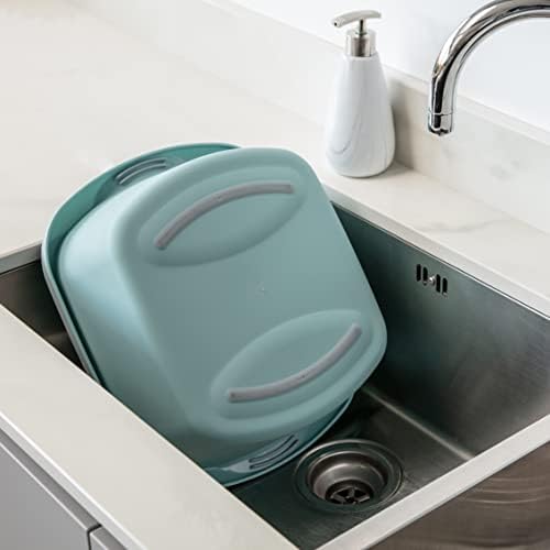 Addis Premium Soft Grip Large Rectangular Washing Up Bowl, 9.5 Litre, Sea Mist