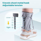 AFO Foot Drop Brace Splint, Adjustable Drop Foot Up Ankle Support for Walking with Shoes, Improve Walking Gait, Fits Right & Left, Women and Men - Gray
