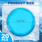 Reusable Ice Packs for Injuries, 20 Pack Round Ice Packs for Face, Gel Ice Pads Small Hot Cold Compress Ice Bag for Eyes After Surgery, Face, Wisdom Teeth, Breast Surgery