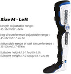 Adjustable Knee Joint Fixed Brace Full Leg Brace Knee Support Lmmobilizer Breathable Thigh Knee Ankle Foot Supports Orthosis Soft and Breathable Helps to Improve Balance Leg Stre,Left,M