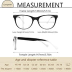 3-Pack Blue Light Blocking Reading Glasses for Women Spring Hinge, Full Frame Cat Eye Readers