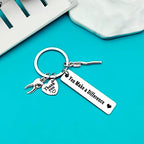 Xiahuyu Dentist Keychain Dentist Appreciation Gifts You Make A Difference Keychain for Dental Hygienist Dental Assistant Gift Dentist Graduation Gift Christmas Birthday Thank You Gift for Dentist