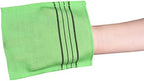 Quality Korean Bath Exfoliating Washcloth Body Scrub Towels. Made in Korea (Green, 3 Pcs)