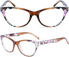 Reading Glasses 3 Pack, Vintage Fashion Designer Floral Design Readers Eyeglasses Readingglasses for Women Men Unisex