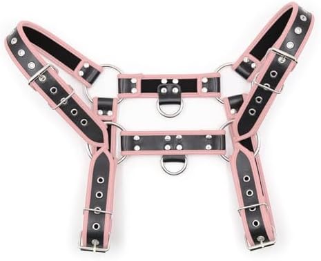 Punk PU Leather Harness for Man Adjustable Leather Harness Body Chest Half Harness Punk Belt Clubwear Costume