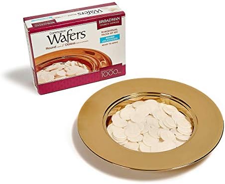 Broadman Church Supplies Communion Wafer, Round with Cross Design, 1,000 Count