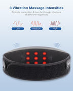 KNQZE Cordless Back Massager Belt for Pain Relief, Stomach Massager for Digestion, Heating Pad with 2 Heating Levels, Slimming Massage Belt with 3 Vibration Modes, Gifts for Women Men