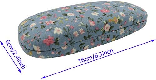 Spectacle Case Portable Hard Shell Eyeglasses Case Flower Fabric Covered Spectacles Box Eyewear Protector Bo