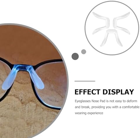 Mobestech Eyeglasses Nose Pads Replacement Set 3 Pcs Silicone Non Slip Nose Bridge Pads for Glasses Comfortable Support U Shaped Cushions for Eyewear Repair