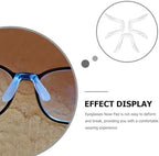 Mobestech Eyeglasses Nose Pads Replacement Set 3 Pcs Silicone Non Slip Nose Bridge Pads for Glasses Comfortable Support U Shaped Cushions for Eyewear Repair
