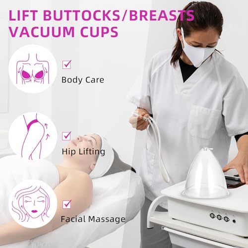 1 Pair Vacuum Cups:80,90,120,150,180,210 ML Extra-Large Butt Suction Cup Vacuum Therapy Cupping Machine Accessories for Buttocks Bigger and Breast Lifting (Y-Hose Not Included) (150ml)