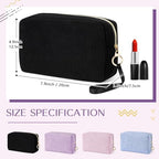 Tampon Holder for Purse, Corduroy Period Bag Sanitary Napkin Storage Bag for Girls Womens, Portable Feminine Emergency Pad Period Pouch(Black)