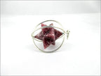 Jet Lepidolite Spinning Star Merkaba Pendant 1 inch Crystal Therapy Chakra Balancing Treatment Healing Stress Relief Enhances; Awareness visualization.