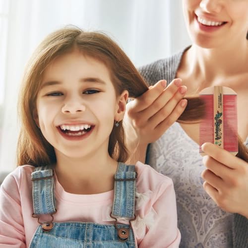 DOITOOL Wooden Comb Fine Tooth Hair Removal Comb for Adults and Children Portable 4.33In Natural Wood Hair Care Tool for Home and Travel