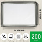 EcoDispose Non-Stick Precut Parchment Paper Baking Sheets Full Pan liner for Bake (16-3/8" x 24-3/8",White,200PCS)