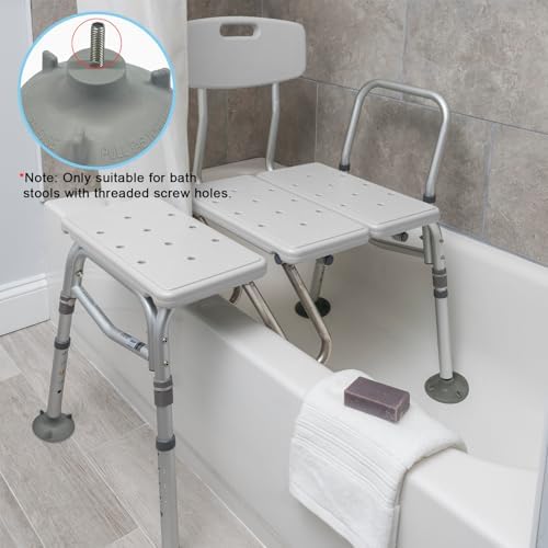 Toilet Safety Chair Feet Tip Replacement for Shower Toilet Seat Stools & Transfer Bench Anti-Slip Cap Accessories, 2 Pcs