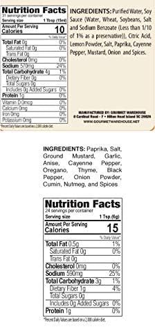 Gourmet Warehouse Orleans Cajun Injectable Marinade and Orleans Cajun Spice Rub, 16 ozs, No MSG, No HFCS