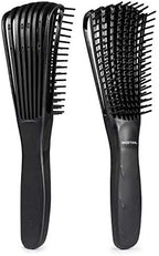 BESTOOL Detangling Brush, Detangler Brush for Natural Black/ Curly Hair Afro 3/4abc Texture, Faster n Easier Detangle Wet or Dry Hair with No Pain (Black)