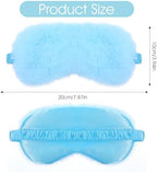 2 Pcs Plush Leopard Eye Mask Soft Sleeping Blindfold Eye Cover Comfortable Furry Faux Fur Sleeping Mask Satin Nap Night Eyeshade Cover for Women Men Gift (Green, Blue)