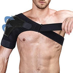 HAPPYNA Adjustable Straps Stabilizer Men Women, Compression Support Wrap Belt, Labrum Tear, Arthritis, Arm Injury Prevention Dislocated Ac Joint, Bursitis, Scapula Tendonitis