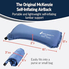 OPTP The Original McKenzie Self-Inflating AirBack Travel Lumbar Support Pillow