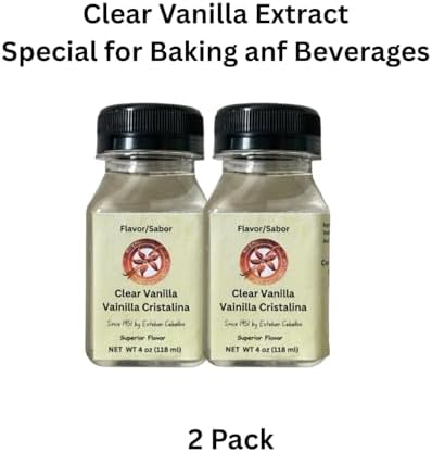 Royal Artisan Vanilla – Clear Vanilla Extract for Baking 4 oz / 118 ml, Pure Vanilla Essence, Vainilla Cristalina – Premium Flavoring for Cakes, Coffee, Ice Cream, Beverages