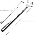 Telescoping Back Scratcher - Itching Relieve Portable Back Scratcher for Women Men Convenient Massage Tool Stainless Steel Telescoping Back Scratcher Tool