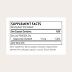 THORNE - Zinc Bisglycinate 15 mg - Highly Absorbable Zinc Supplement - Supports Immune System, Eye, Skin & Reproductive Health* - Third-Party Certified - Gluten, Dairy & Soy-Free - 60 Capsules