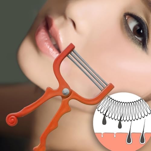 3pcs Portable Facial Hair Epilators Painless Spring Hair Removal Tool for Smooth Skin Face Remover for Women and Men for Forehead Cheeks Upper Lip Chin