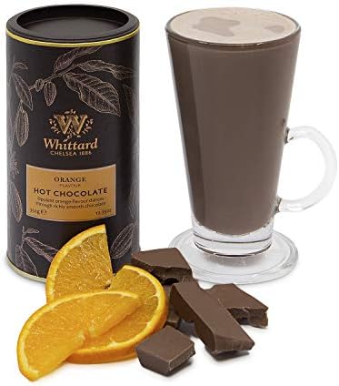 Whittard of Chelsea - Orange Flavor Hot Chocolate - Milk Chocolate Mix, Vegetarian, Vegan Friendly, Baking Cocoa (350g, 1ct)