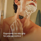 Harry's Original Shaving Kit for Men - Razor Handle, 5 Razor Blade Refills, Foaming Shave Gel, and Travel Blade Cover - TSA Approved Travel Essentials - German Engineered - Charcoal