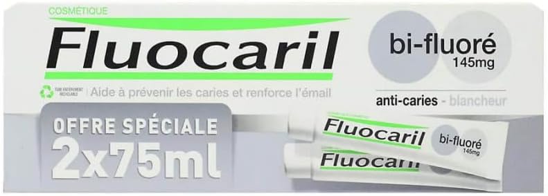 Fluacaril Whitening Toothpaste Bi-Fluore 145Mg, 75 ml (Pack of 2)