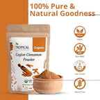 Tropical Goodness Organic Ceylon Cinnamon Powder 1 lb – Pure Sri Lanka Ground Cinnamon | USDA Organic, Non-GMO, Kosher, Gluten-Free | Authentic True Ceylon “Canela de Ceylán” | Fresh, Aromatic, Premium Quality