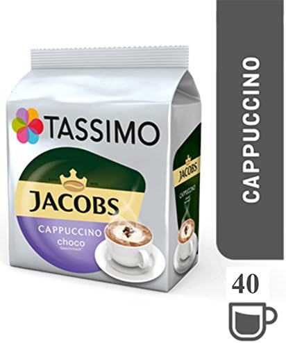 TASSIMO Jacobs Cappuccino Chocolate Capsules T-Discs Refills 5 Pack, 40 Drinks