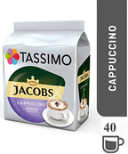 TASSIMO Jacobs Cappuccino Chocolate Capsules T-Discs Refills 5 Pack, 40 Drinks